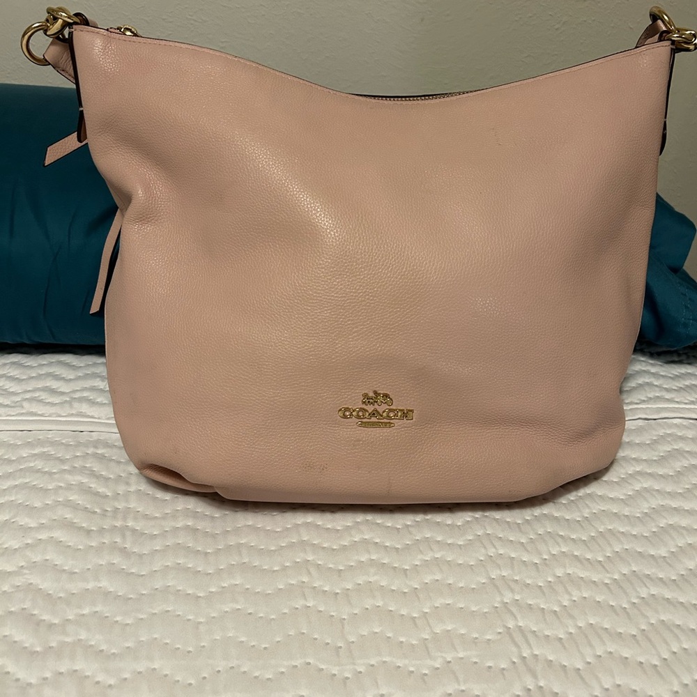 Coach Pink Leather Shoulder Bag